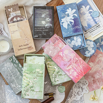 White Kraft Paper Hot Stamping Debossed Matchbox Notes Sticker