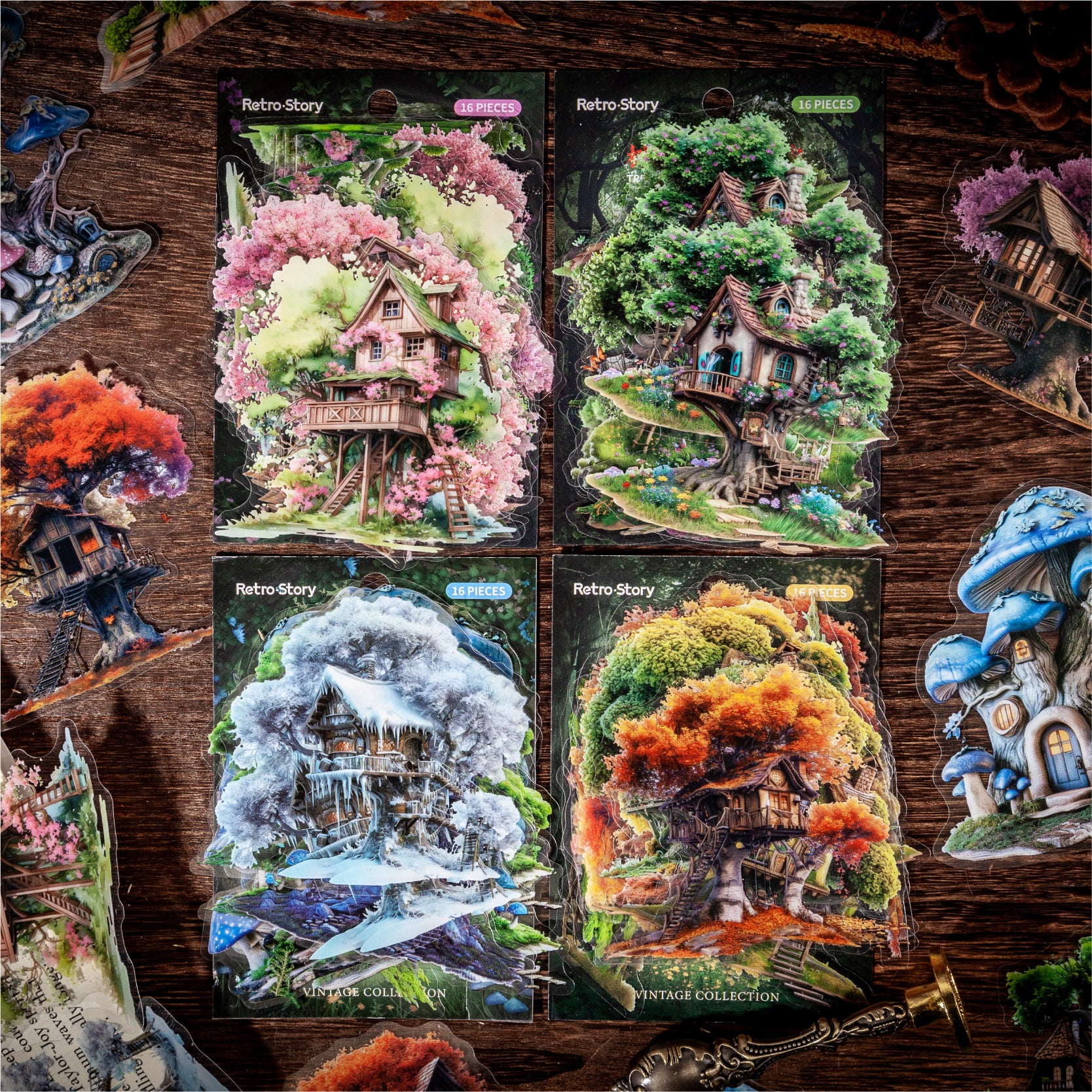  Treehouse Scrapbooking Jpurnal PET Stickers For paper crafts