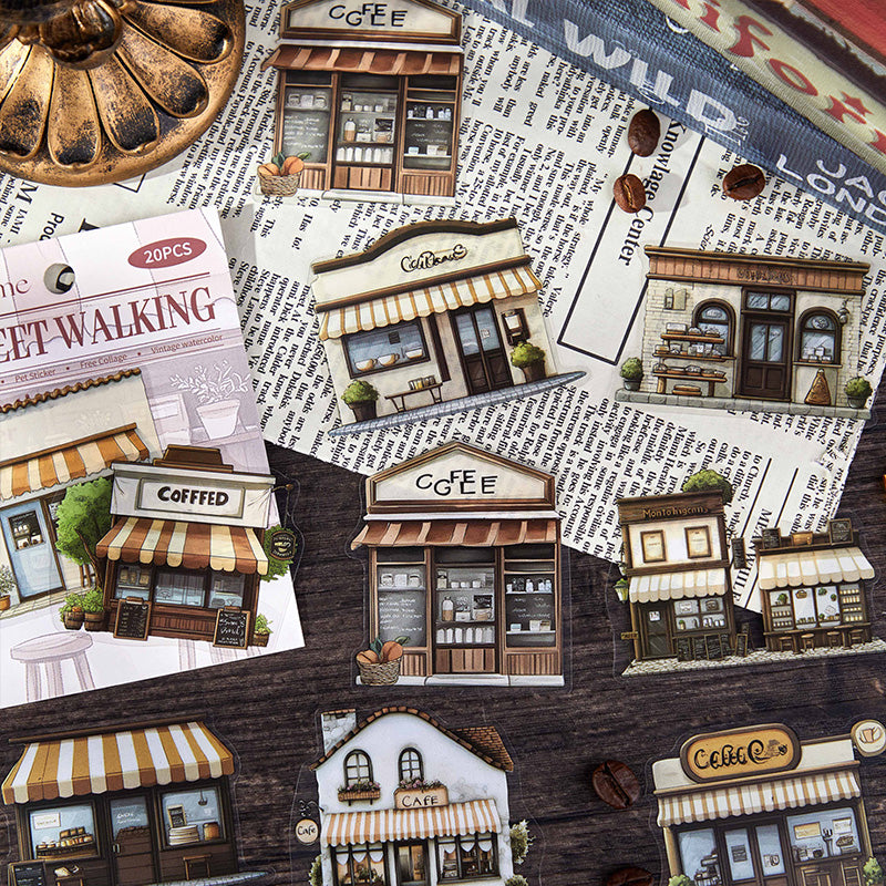 Stroll around the corner PET Sticker