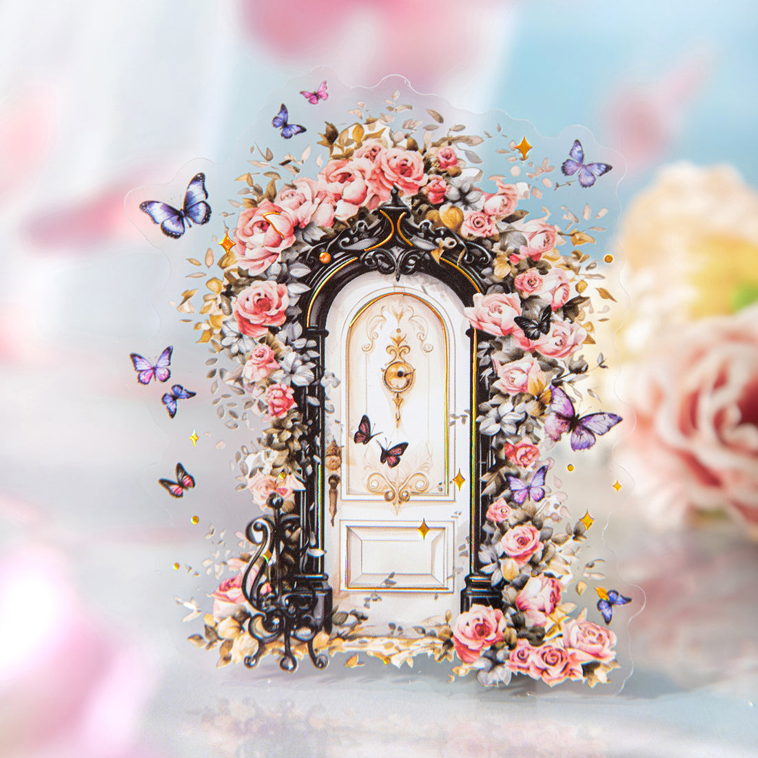 Butterfly dancing window PET Sticker