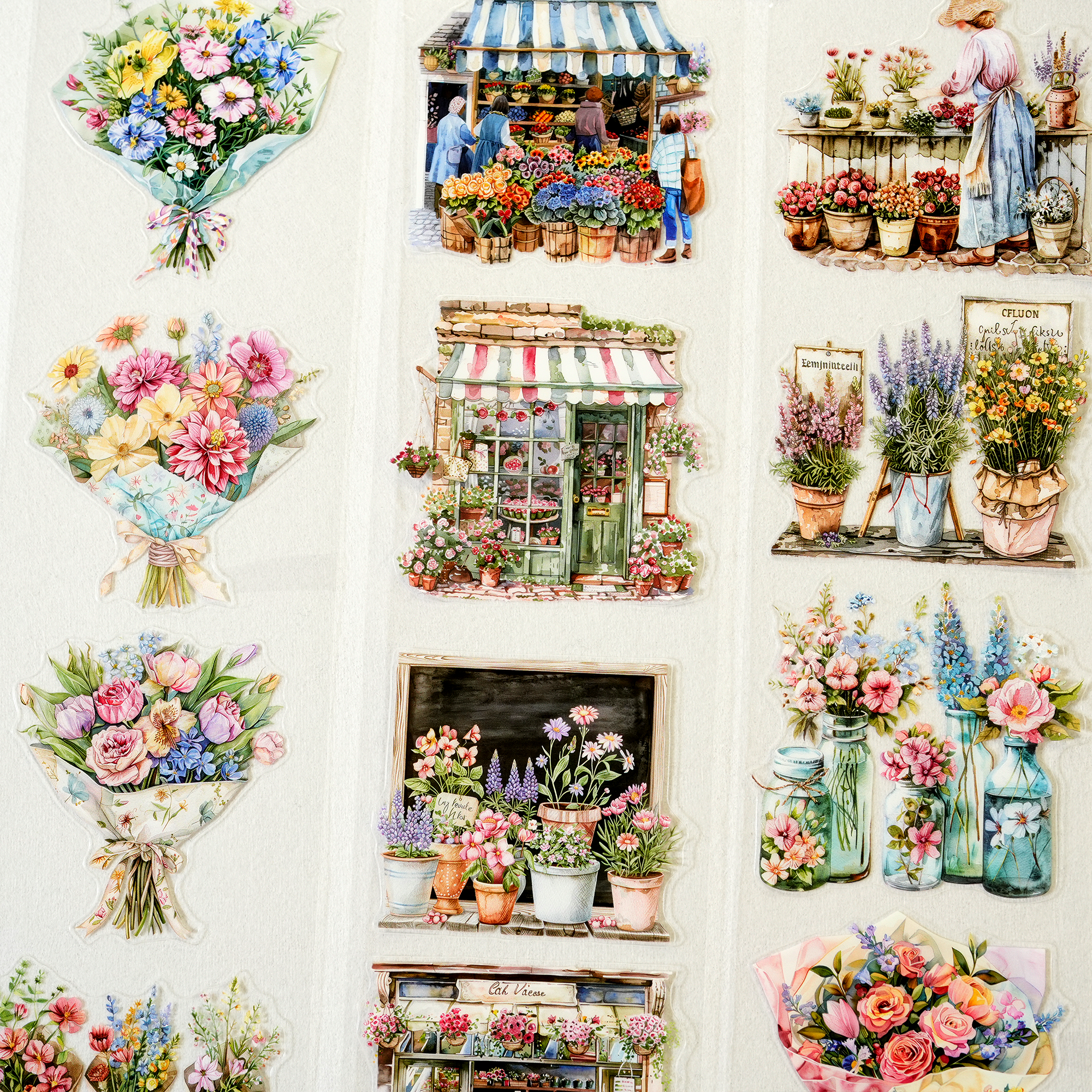 Flower Shop Pre-cut PET Tape | No.39 | MOOBOOM Design