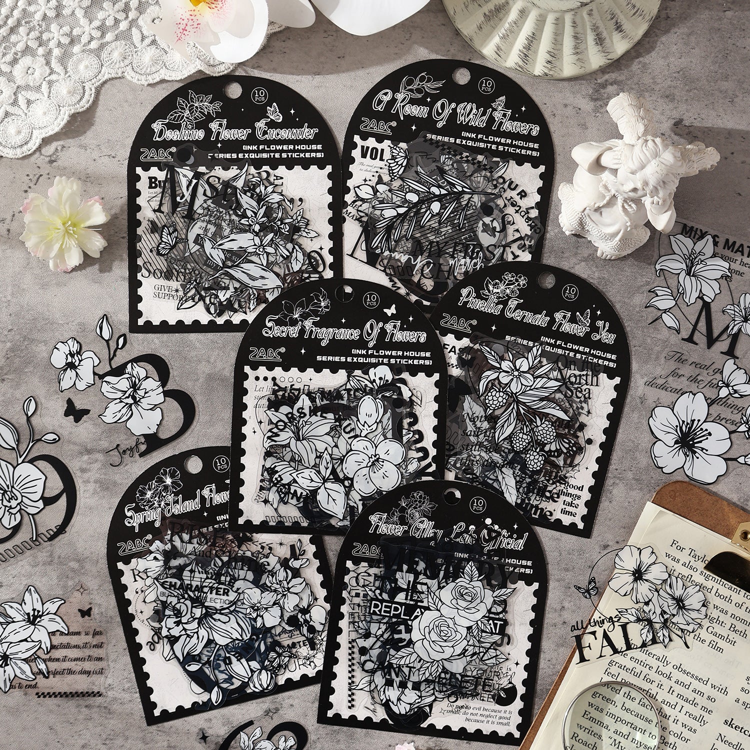 Ink Flower PET Sticker