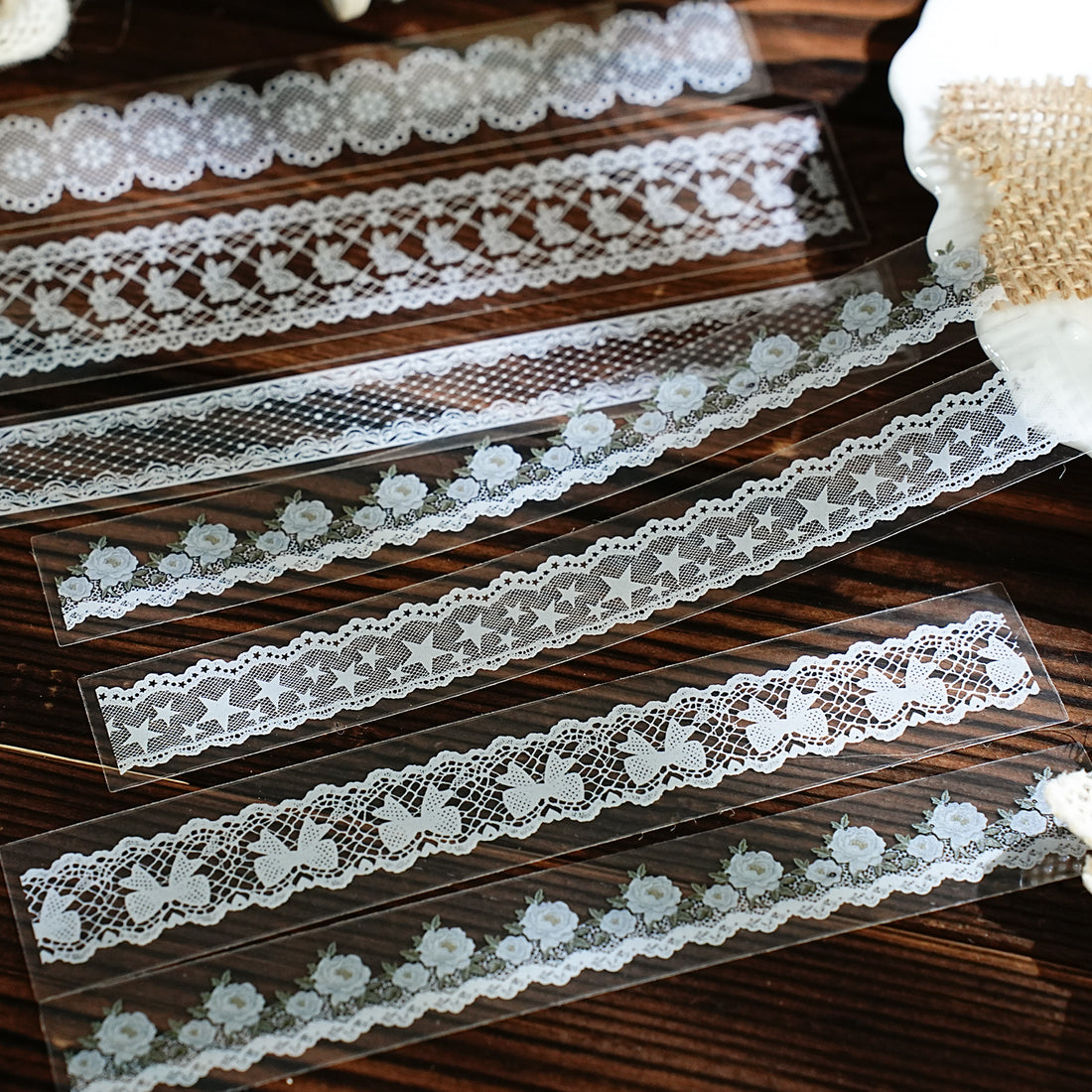 Lace Series Vintage Lace Border Stickers