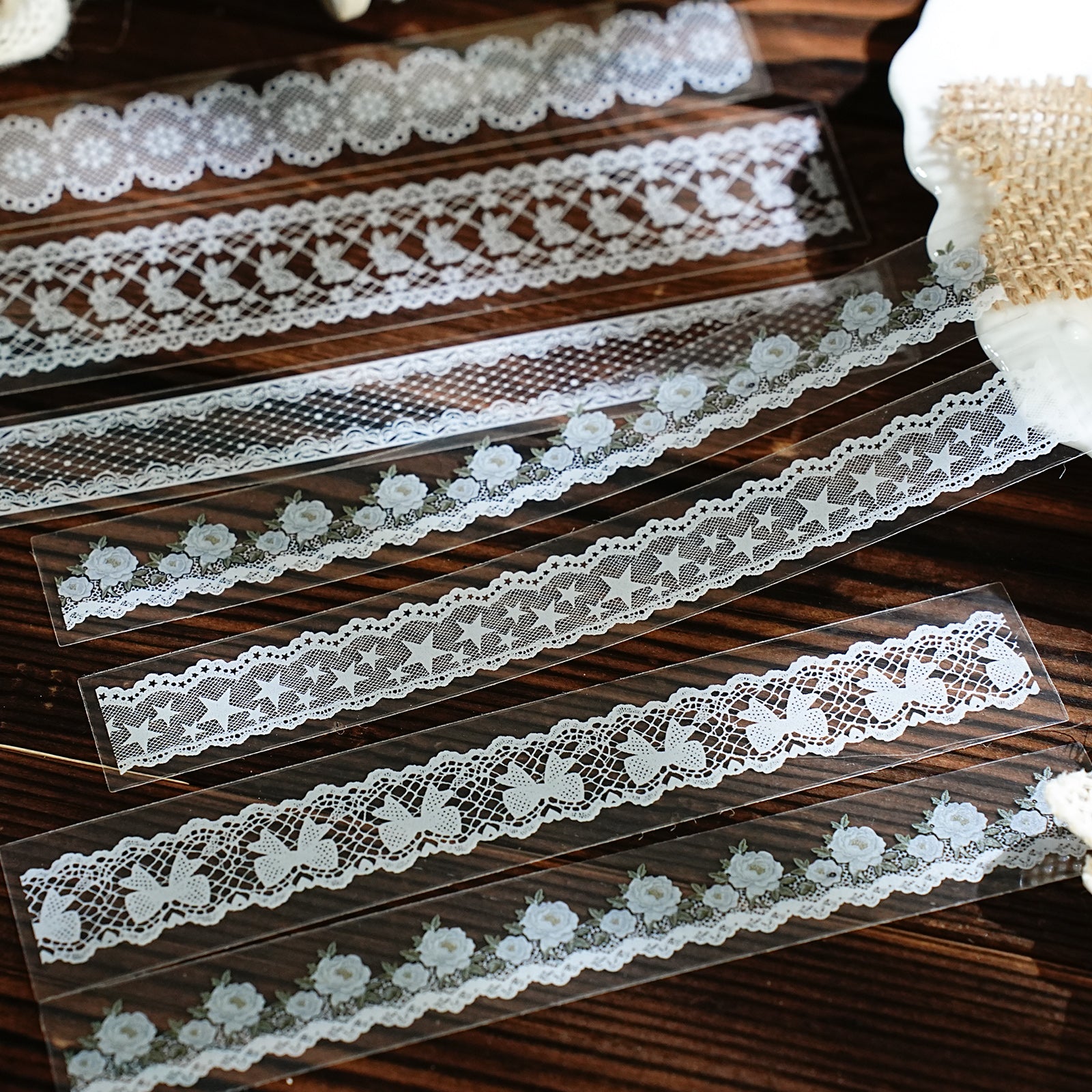Lace Series Vintage Lace Border Stickers