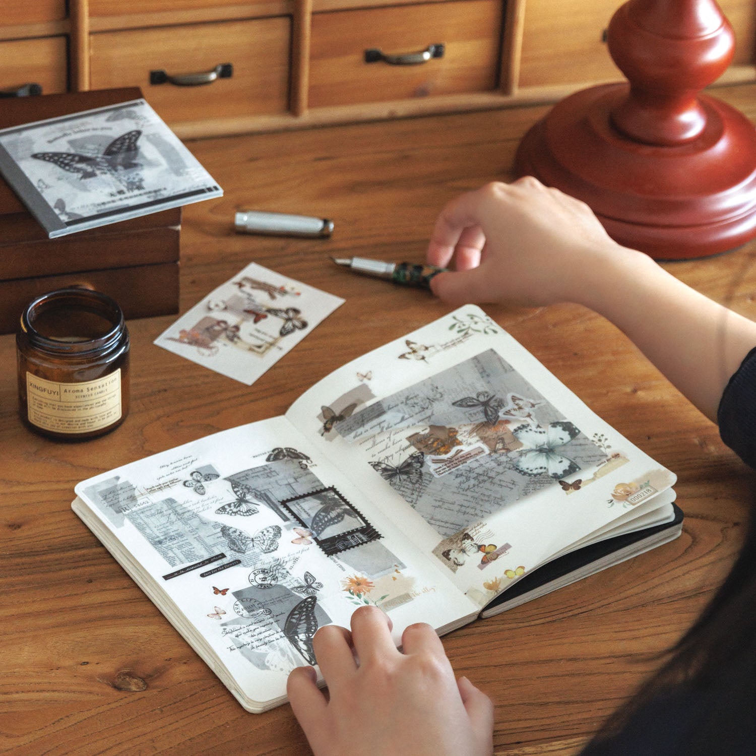 Butterfly Poem Pre-cut Washi&PET Sticker Book