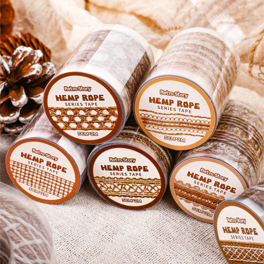 Hemp Rope Pattern PET Tape