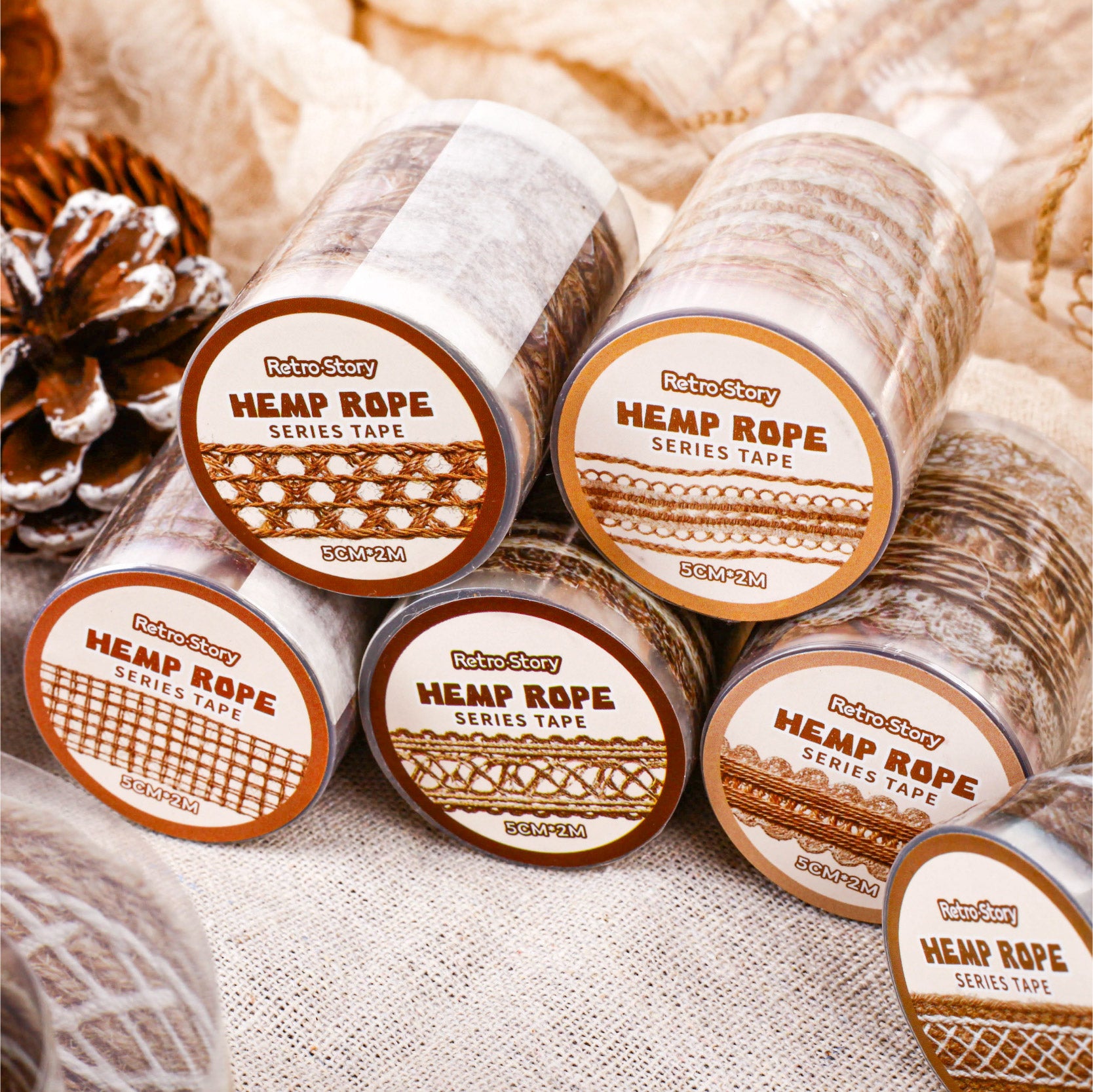 Hemp Rope Pattern PET Tape