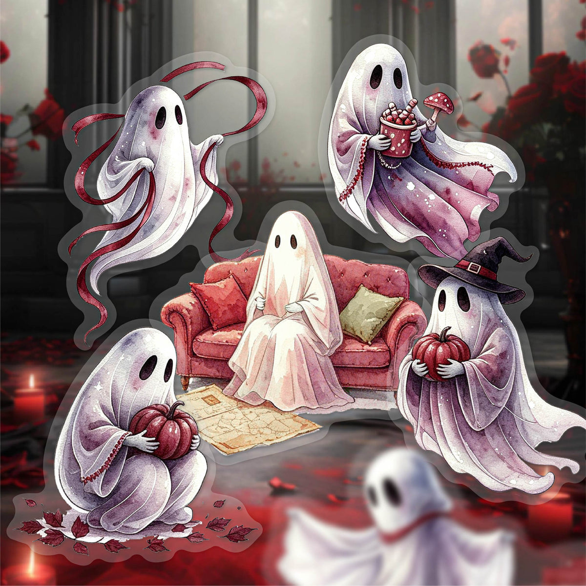 Cute Ghost PET Sticker