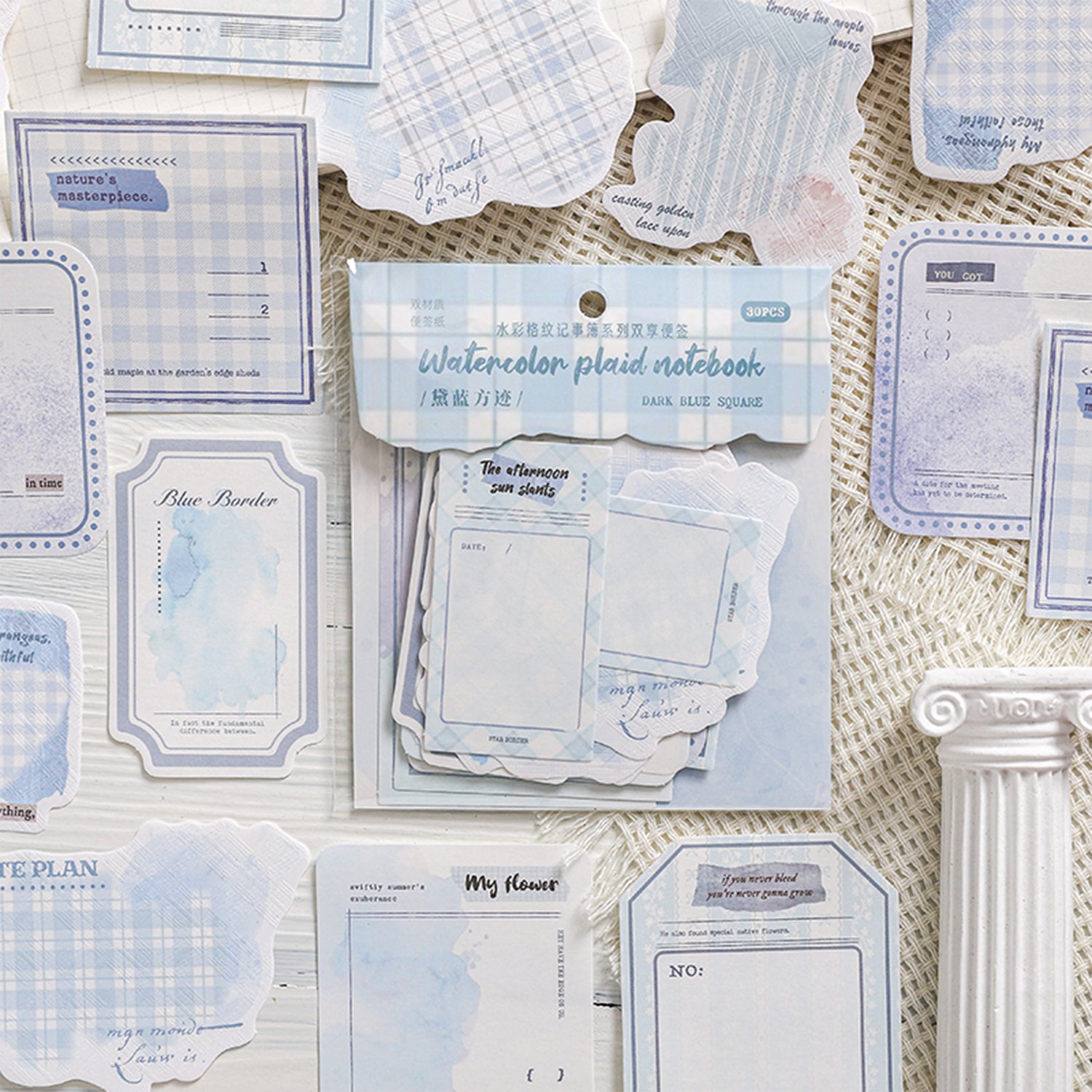 Watercolor Plaid Notebook Sticker