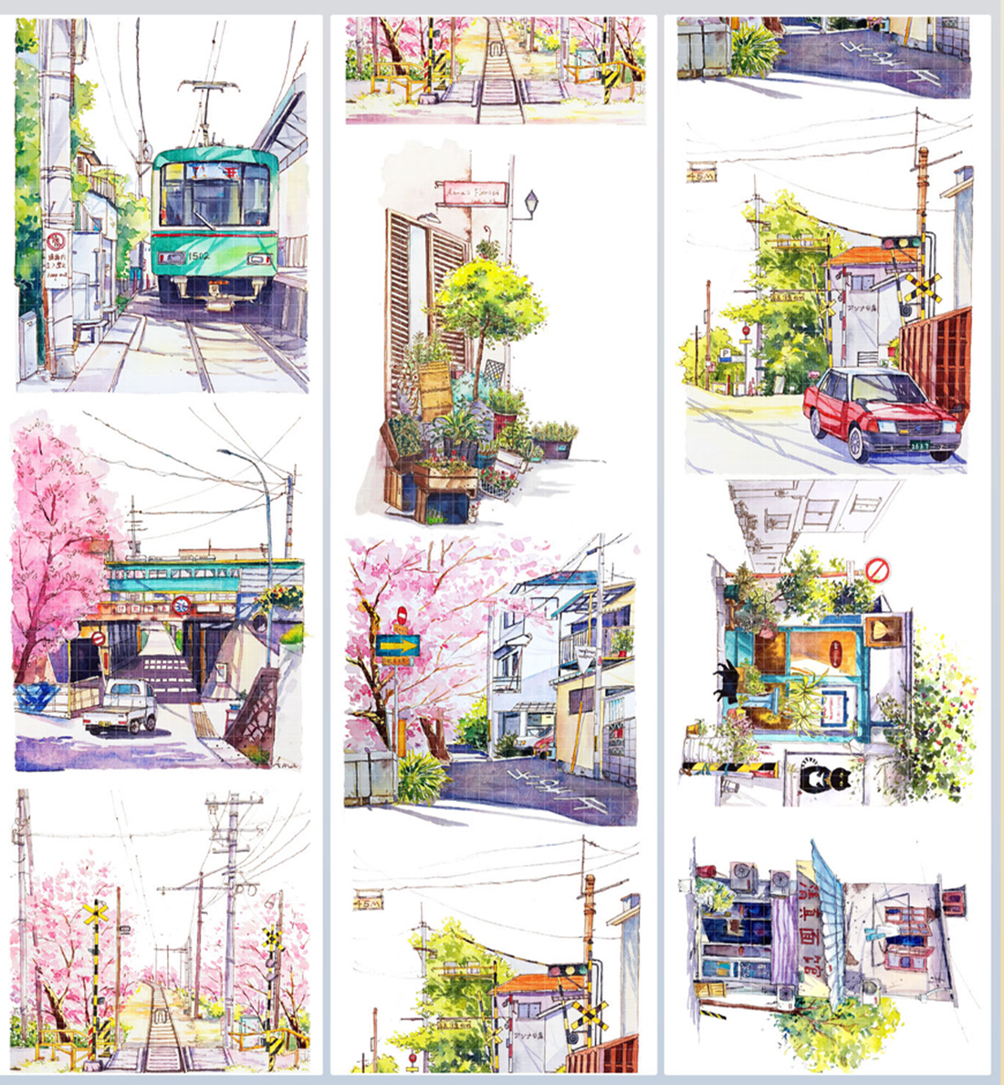【DUXIAN】Romantic Street Landscaping Tape