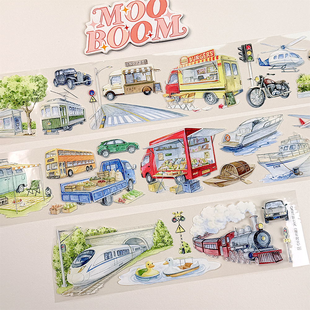 【OKTM】Vehicles Landscape PET Tape