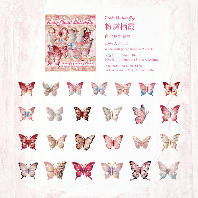 Butterfly Ceramics Museum Paper Sticker