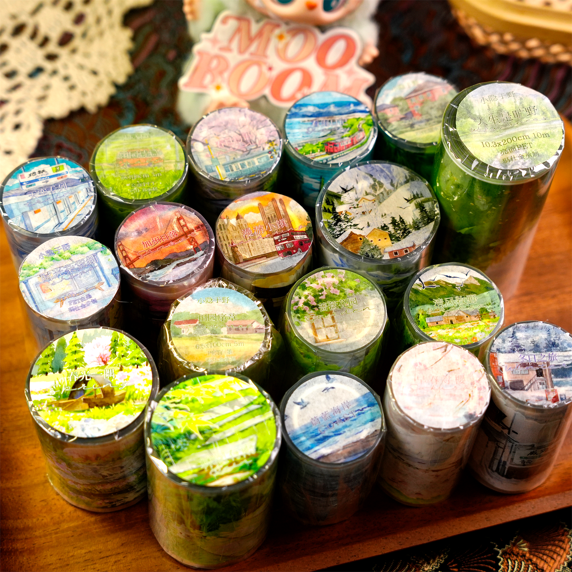 【XIAOYE】Landscaping/Scene PET Tape (18 Style)