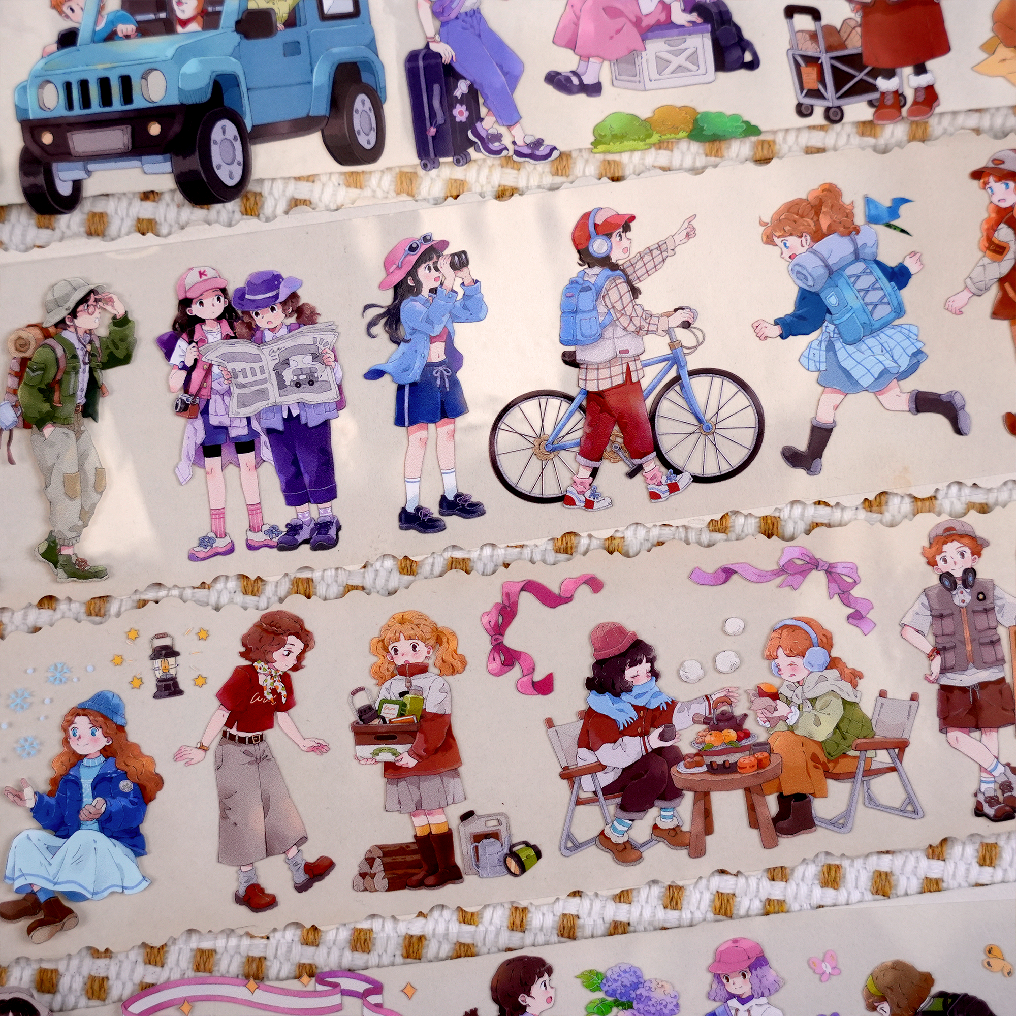 【Paper Domain】People in Outdoor Sports PET Tape (6cm*250cm) for journaling and scrapbooking