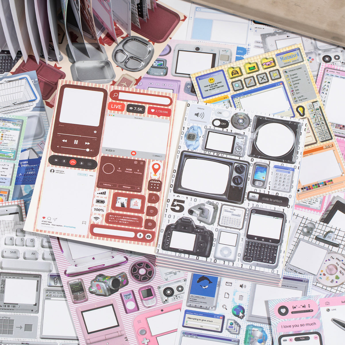 Digital Diary Pre-cut Sticker Book