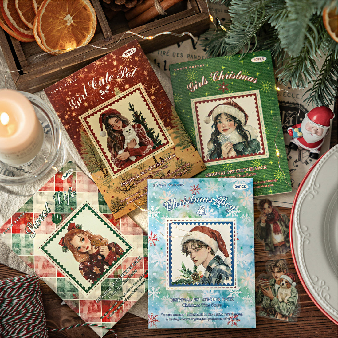 Christmas Fra PET Sticker