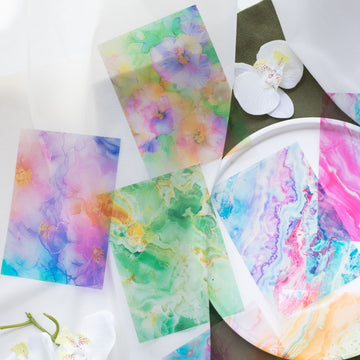 Flowing Cloud Stone Pattern PET Sticker