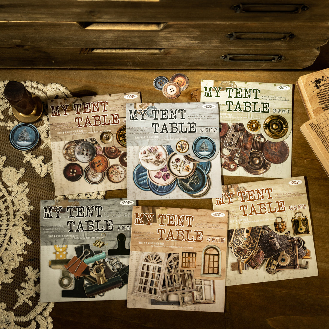 My Tent Table Writing Paper Sticker