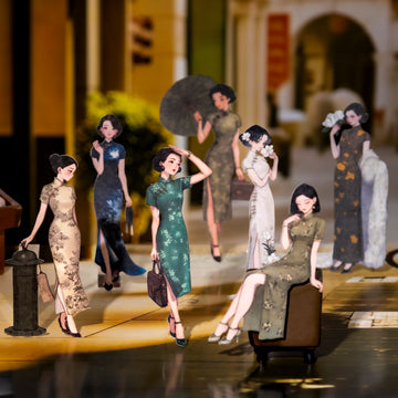 Chinese Cheongsam Girl Character Sticker