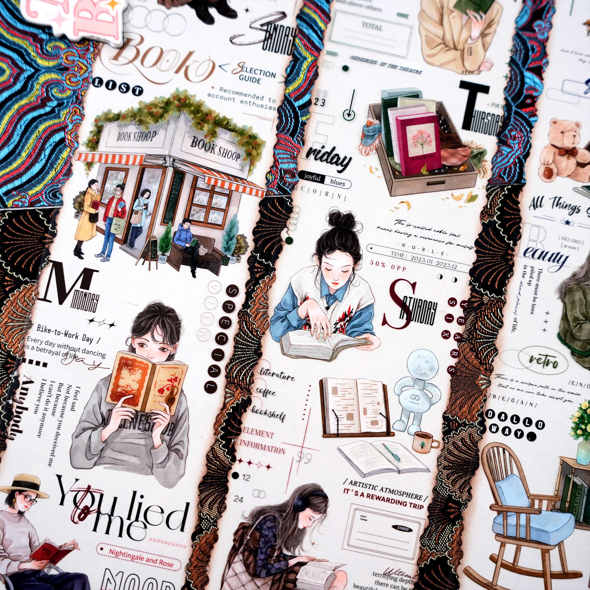 【MOOD】Reading Moment Character PET Tape