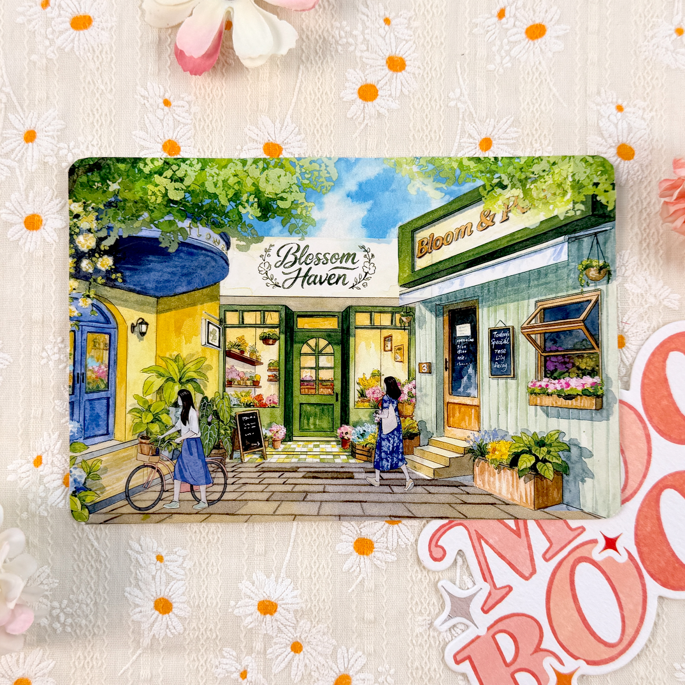 【MOOBOOM】Flower Shop Pre-cut Landscape PET Tape detail image 1