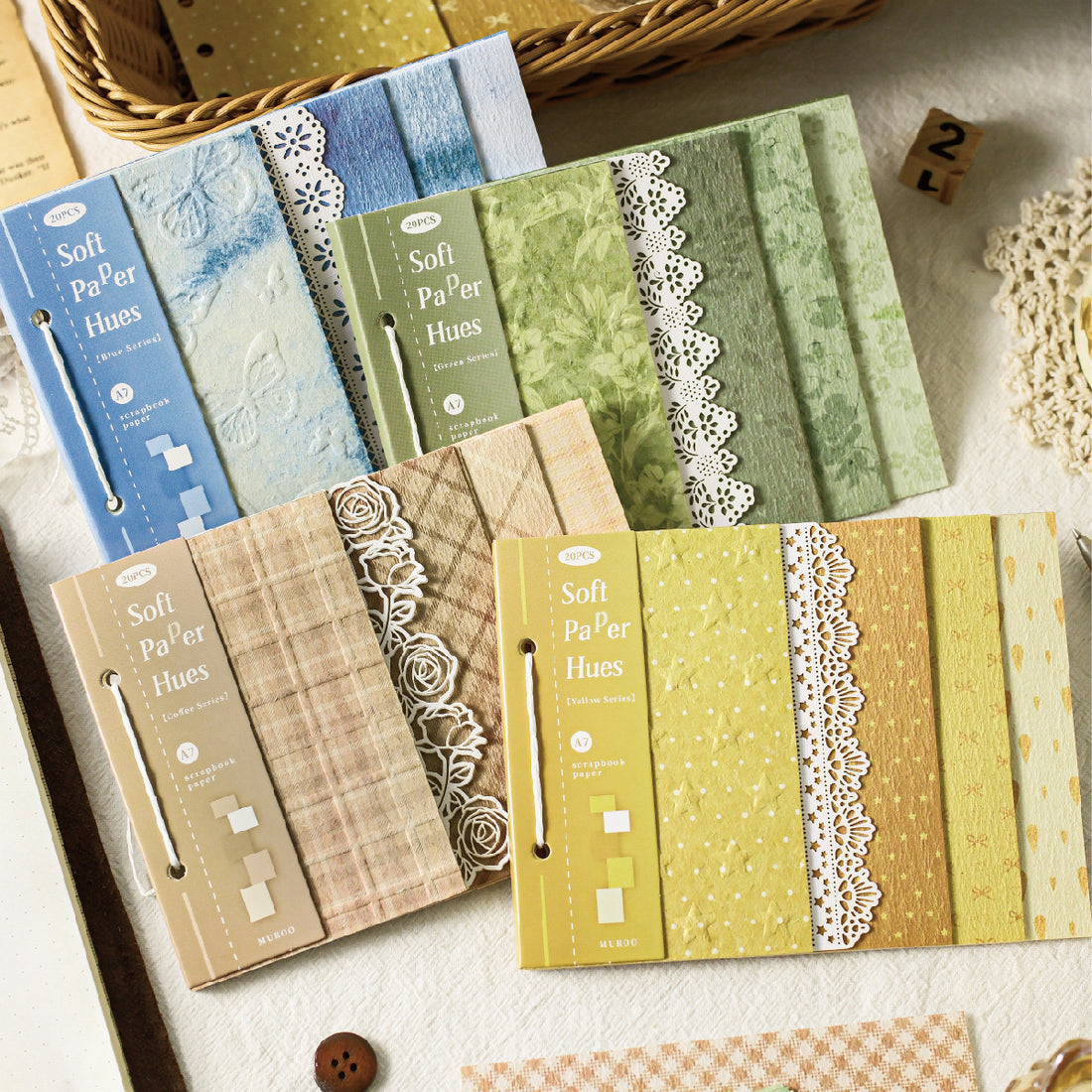 Soft Paper Hues Scrapbooking Paper For Scrapbooking and journaling
