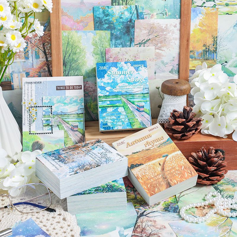 Four Seasons Scrapbook Paper Book 200pcs