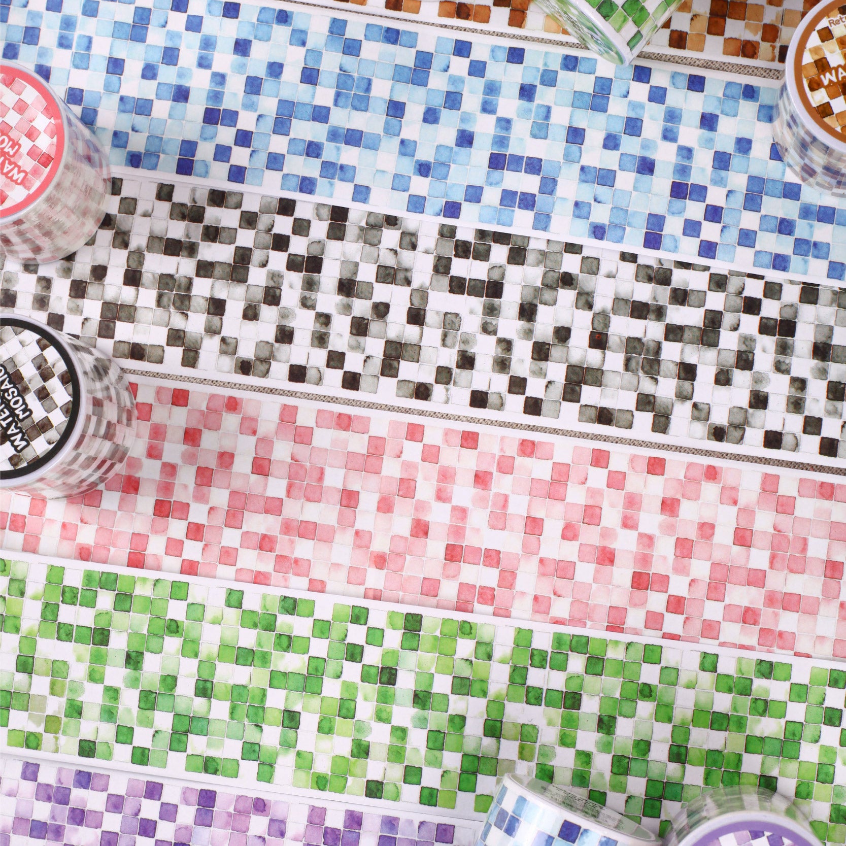 Watercolor Mosaic Washi Tape