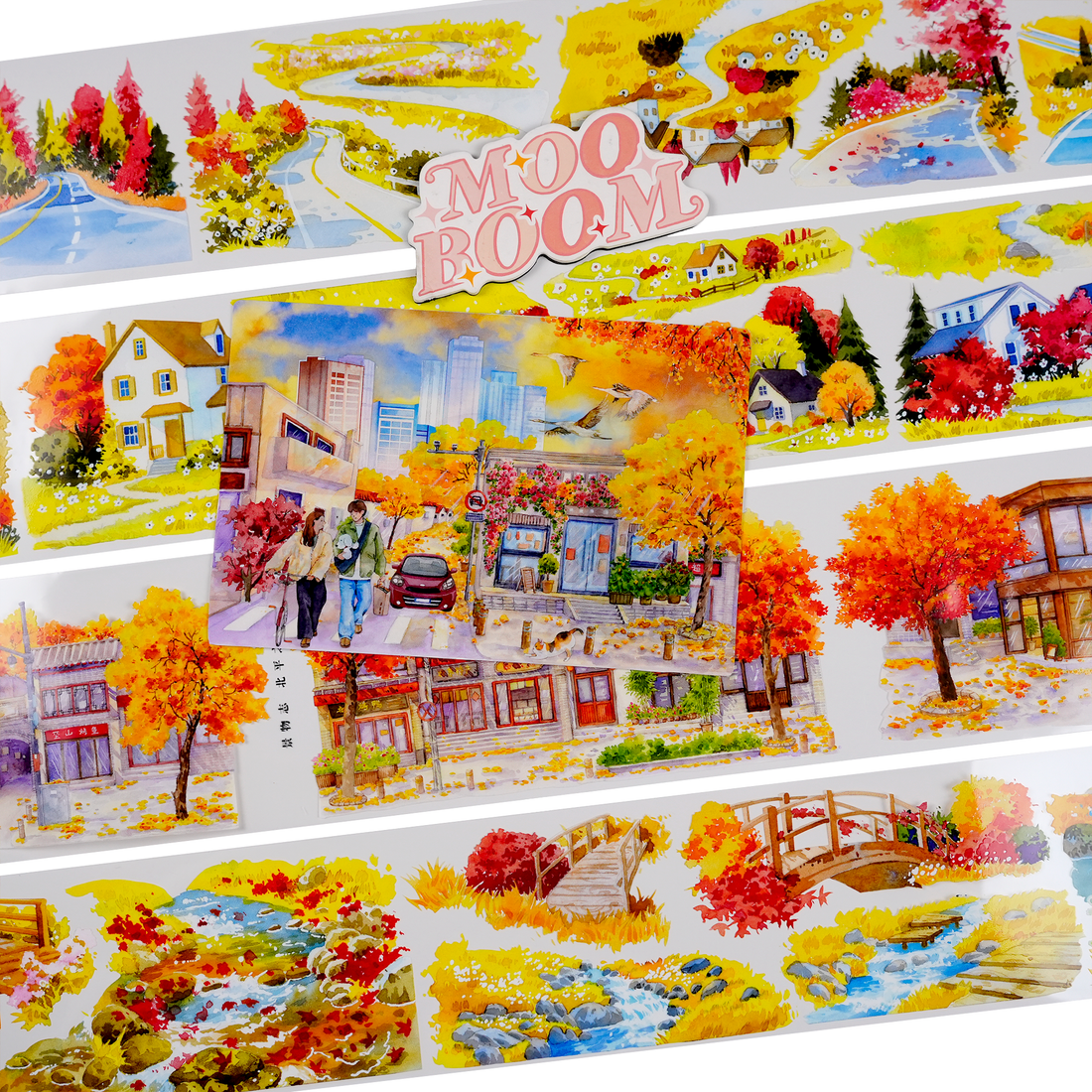 【ZERO】Autumn Theme Landscaping Tape (19 Styles)(Whole Roll Tape)