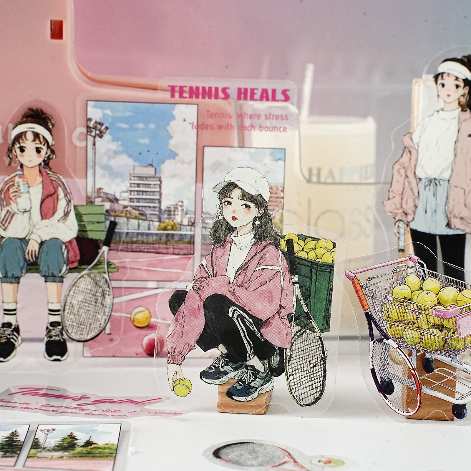 Sporty Girl Character PET Sticker