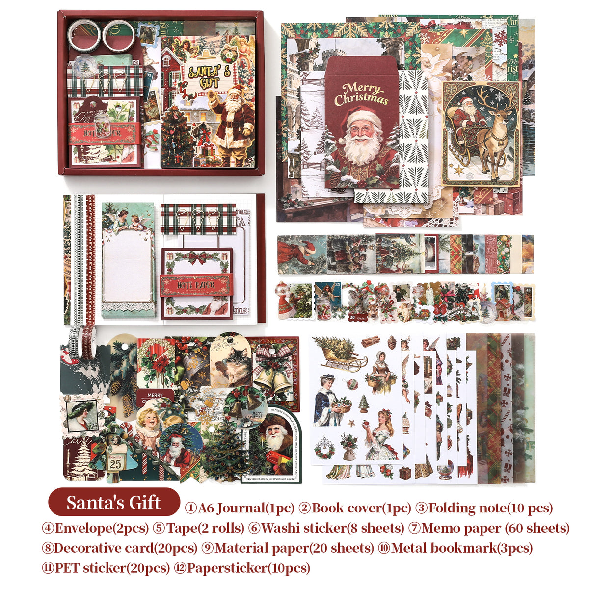 Santa's Gift Scrapbooking Supplies Box
