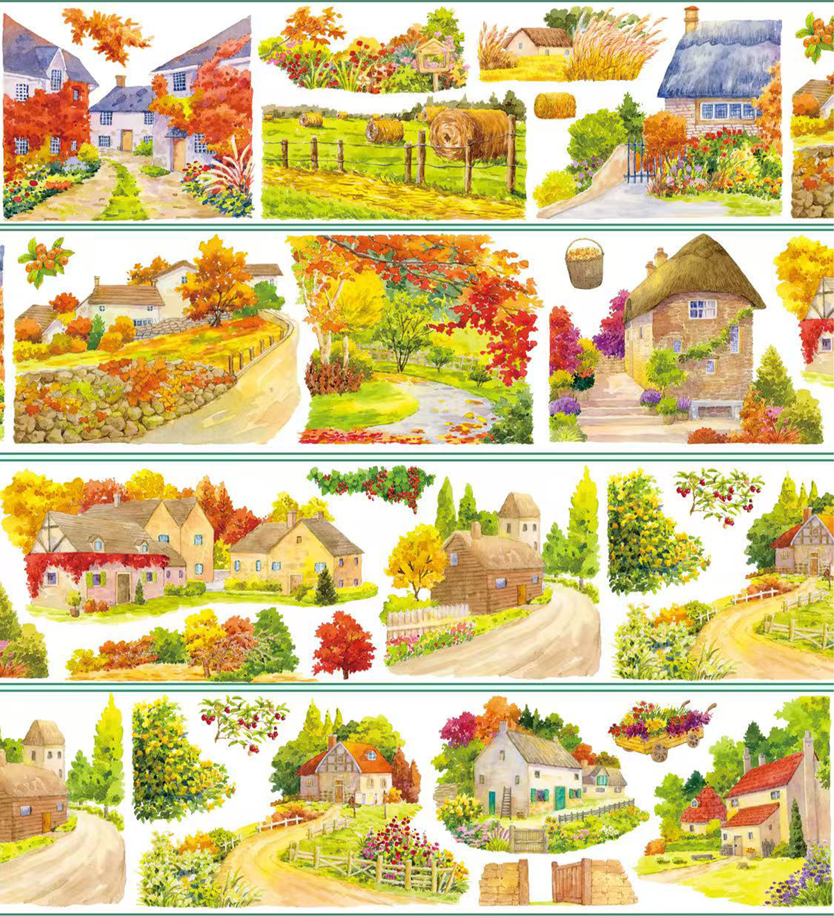 【XT】Colorful Autumn Days Landscape PET Tape