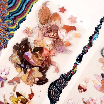 【INSEASON】Flowing Skirt Character PET Tape for journaling and scrapbooking