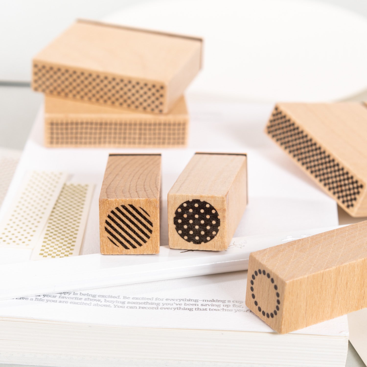 Basic Geometric Wooden Stamps