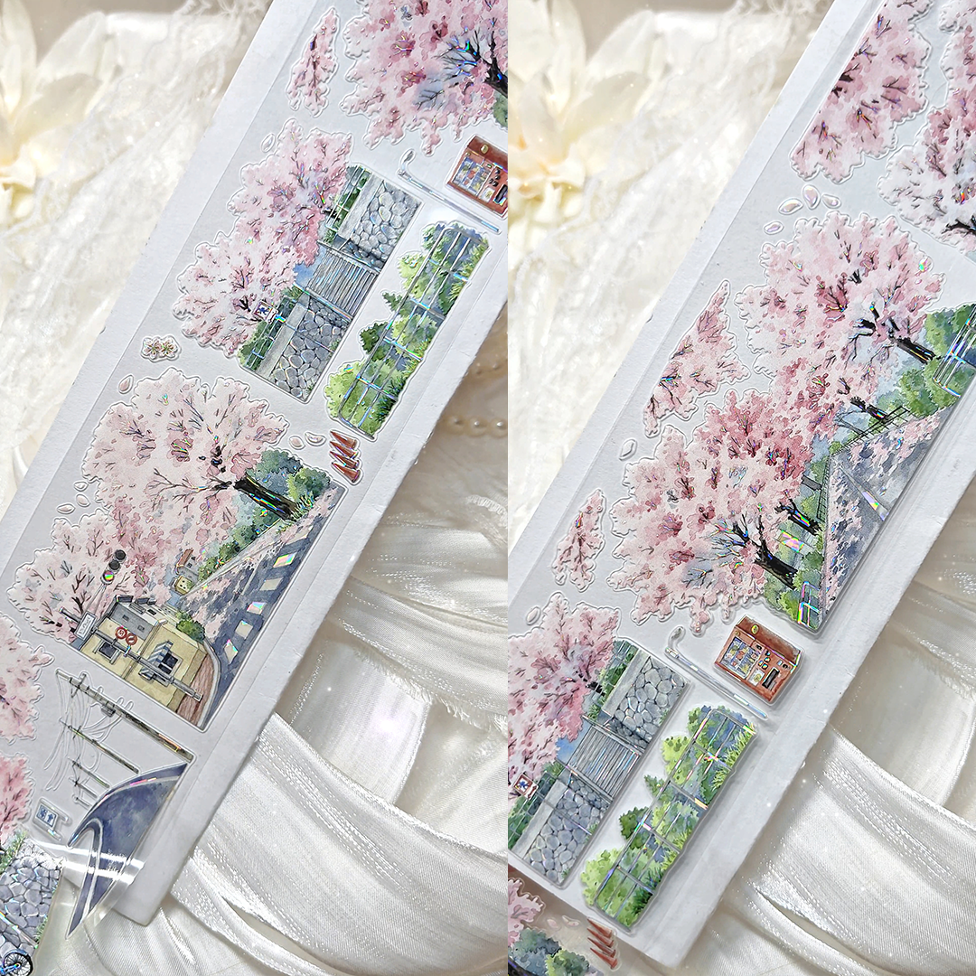 【BOBOYU】Sakura Long Street Landscape Tape