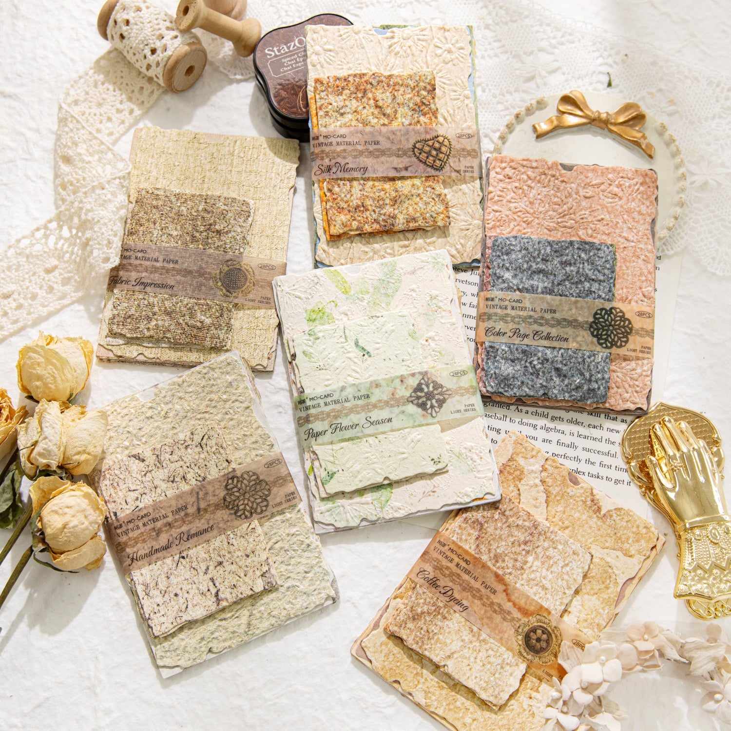 Different Textures Scrapbooking Paper Pack