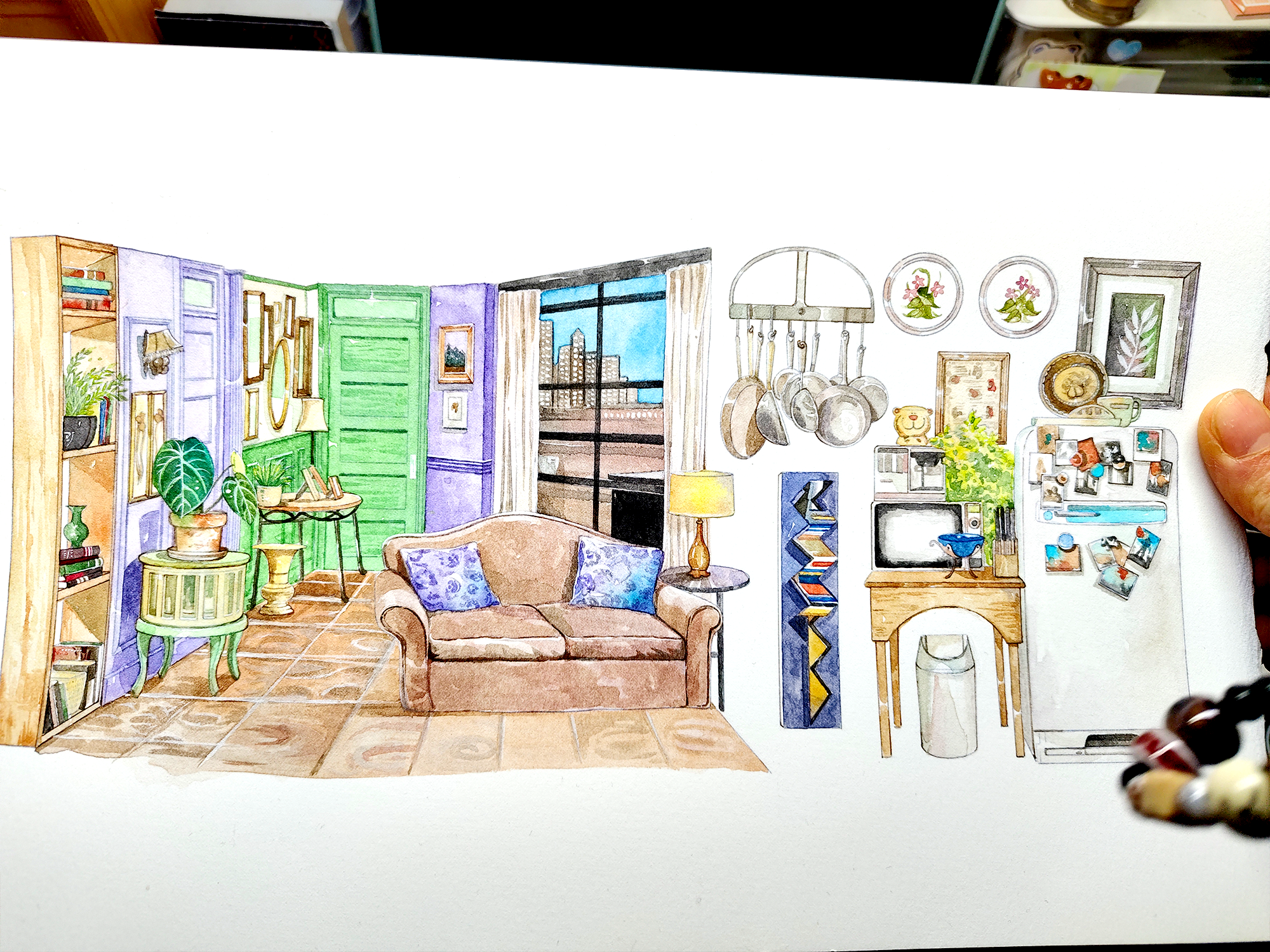 【MOOBOOM】Monica's Apartment Indoor View Pre-cut Crystal Foil PET Tape