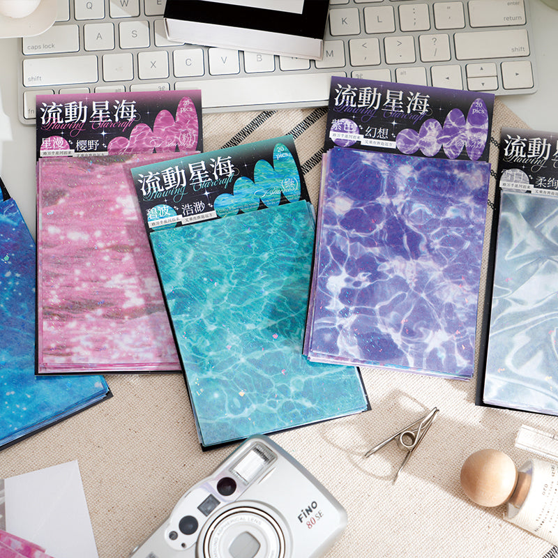Flowing Sea of Stars PET & Washi Sticker
