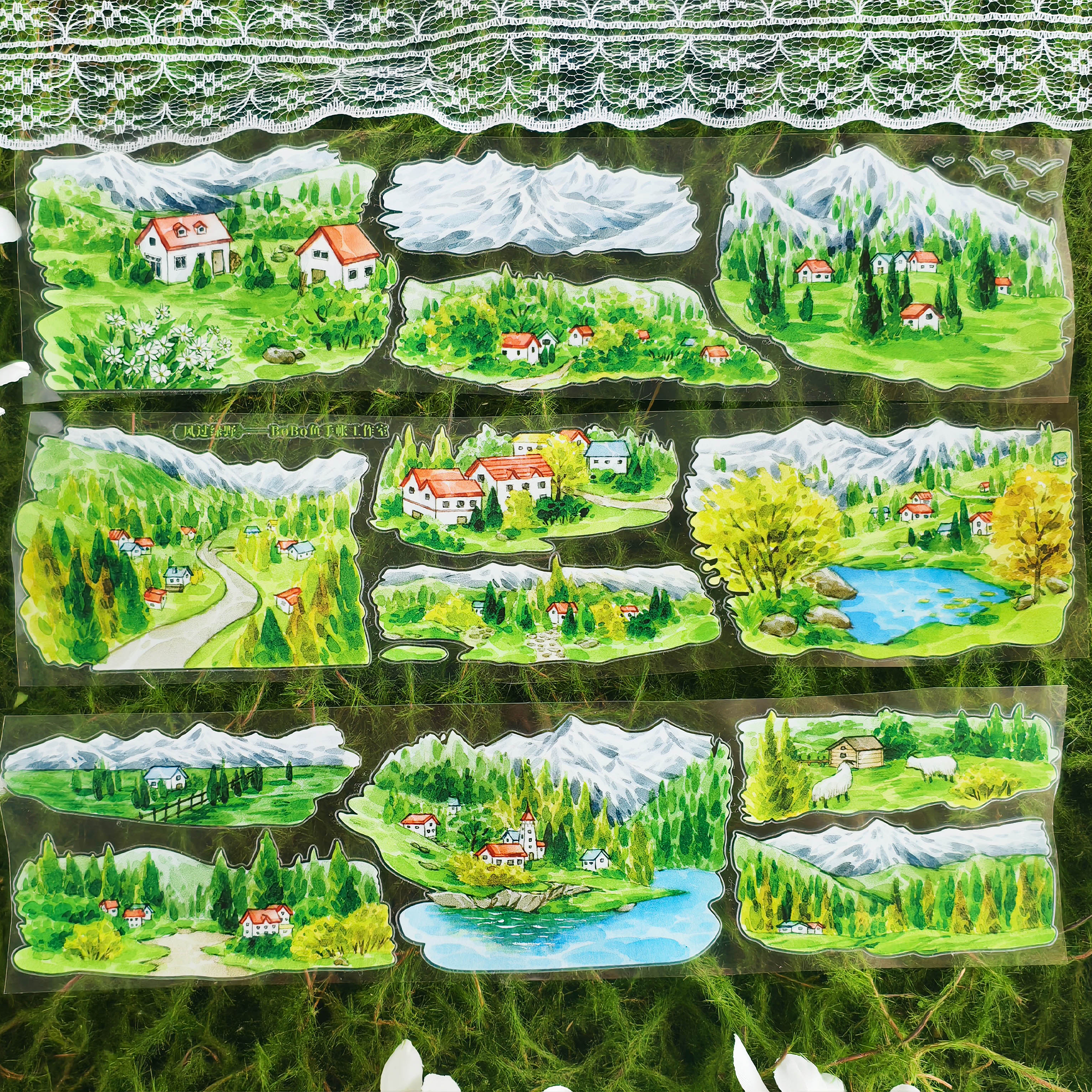 【BOBOYU】Wind Over the Green Fields Landscaping Tape