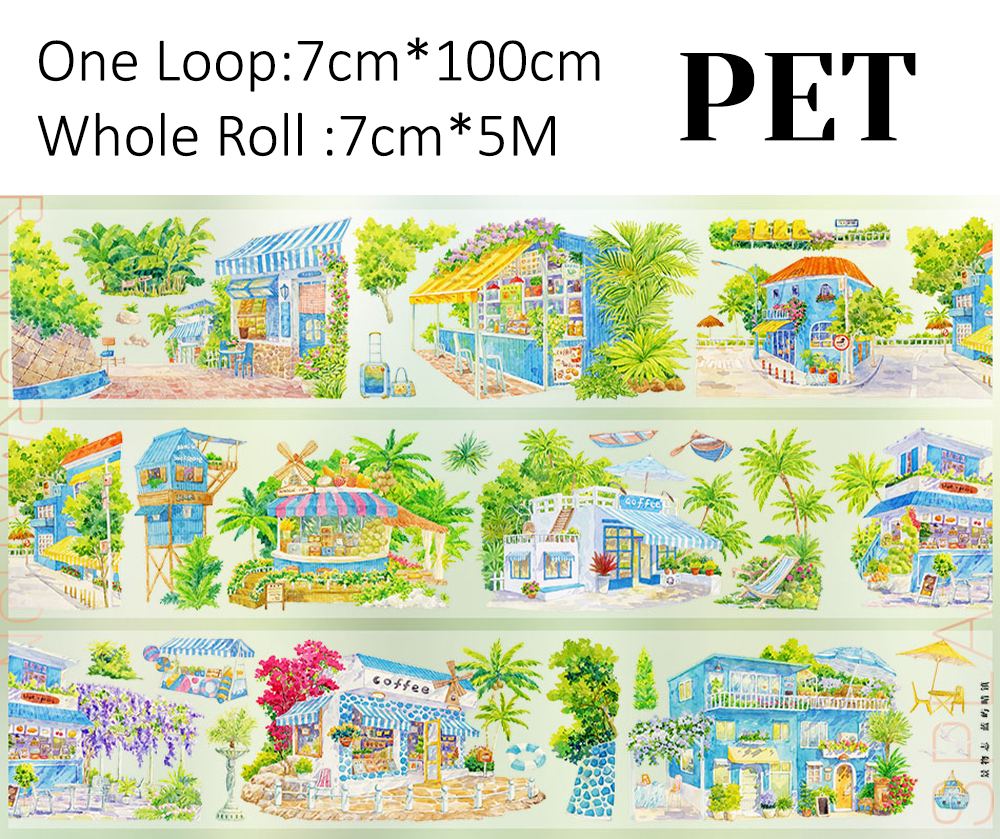 【ZERO】Forest City Landscape PET Tape
