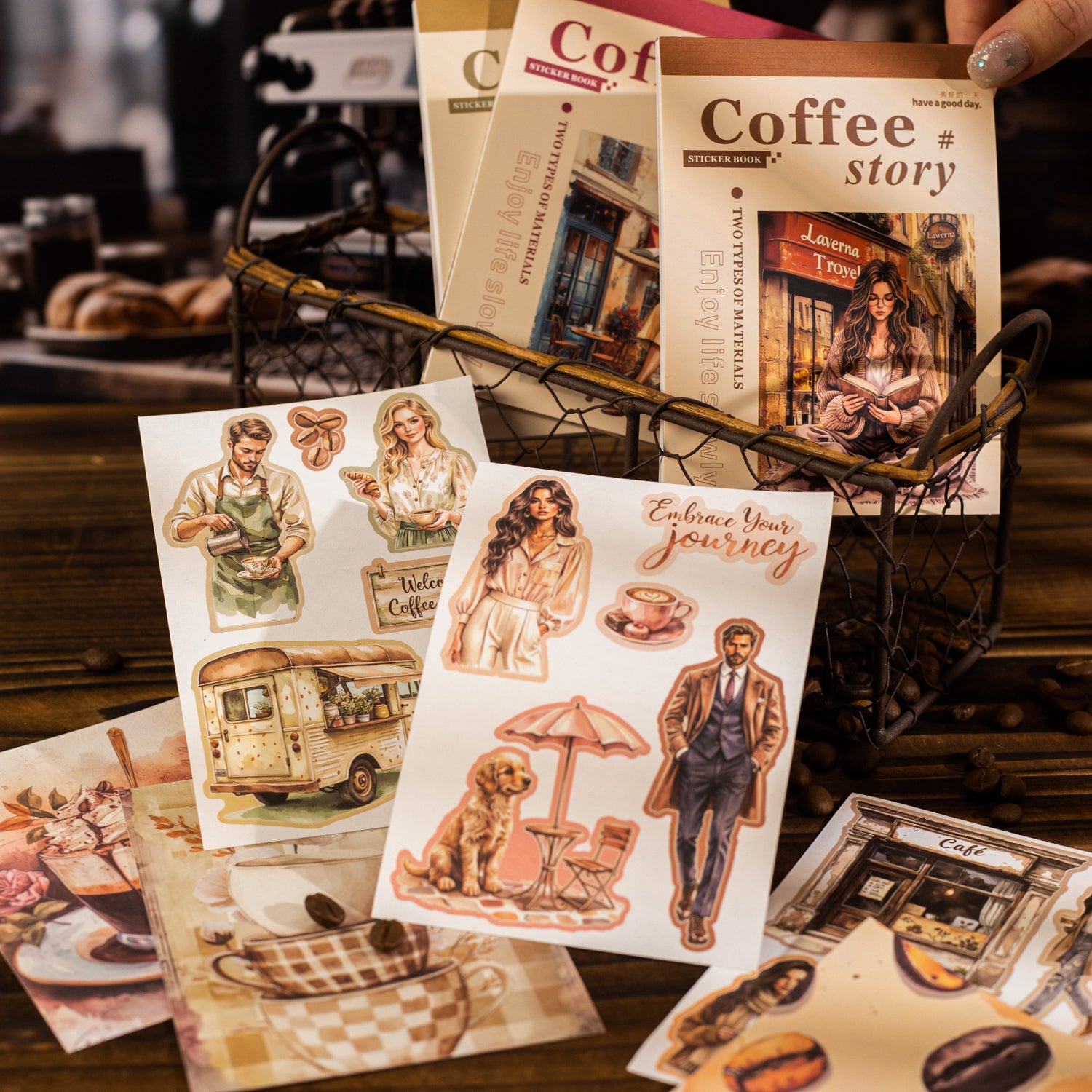 The Story of the Coffee Shop Sticker Book