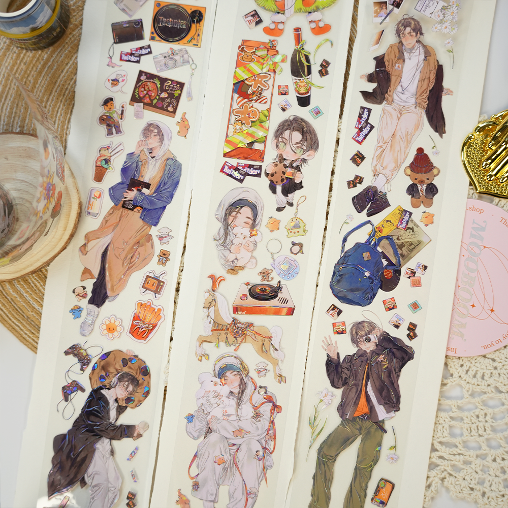 Lazy Holiday Boy PET Tape (6Cm*100cm)