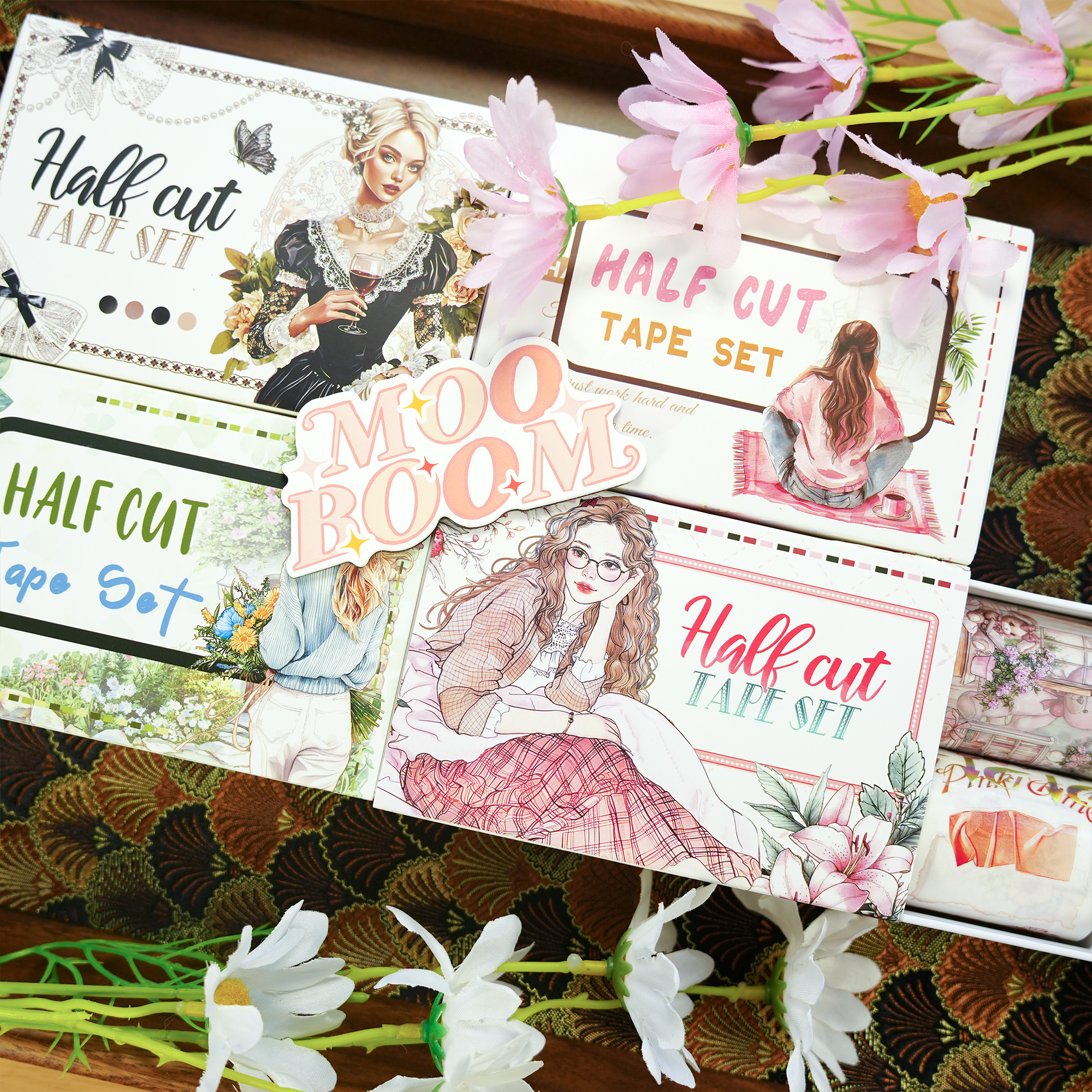 Pre-cut PET & Washi Tape Set ( 10 Styles)