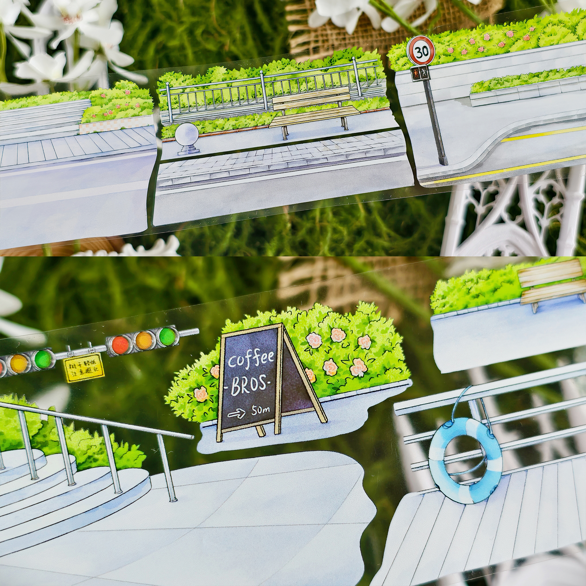 【BOBOYU】Urban Footprint Landscaping Tape