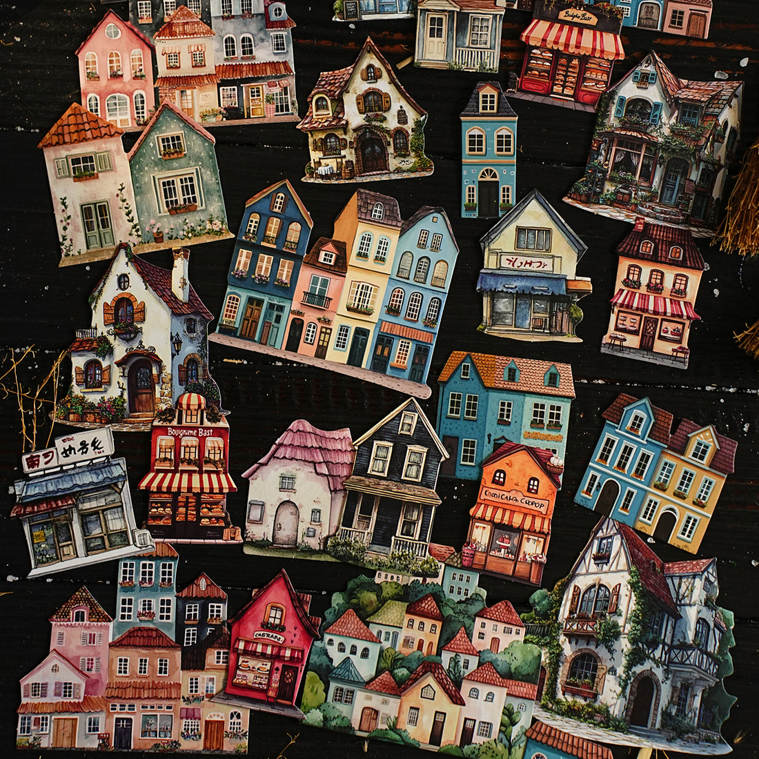 Colorful House Series Paper Sticker