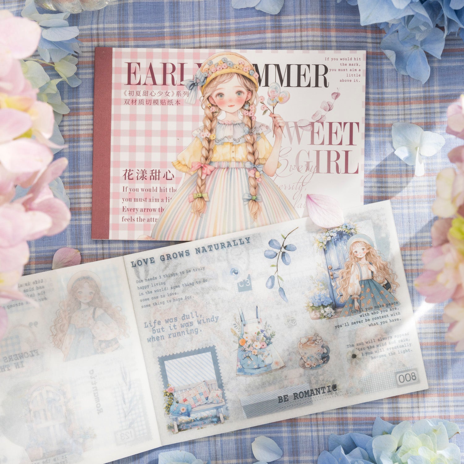 Sweet Girl Pre-cut Scrapbook Journal Sticker Book