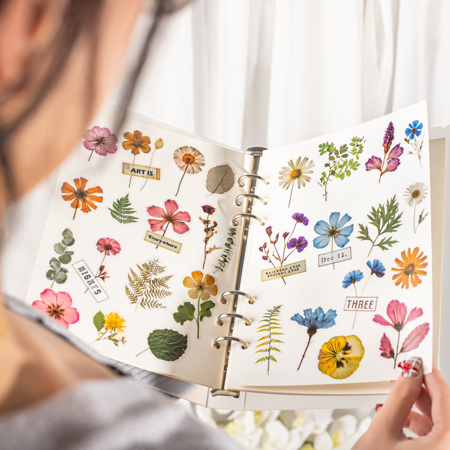 Dried Flower Handbook PET Sticker