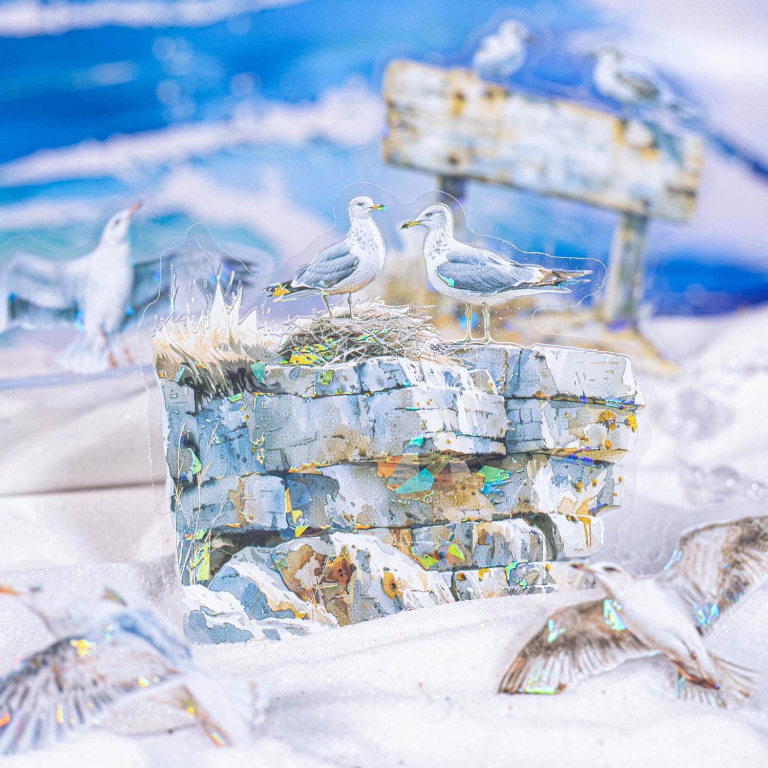 Let's See the Seagulls PET Sticker