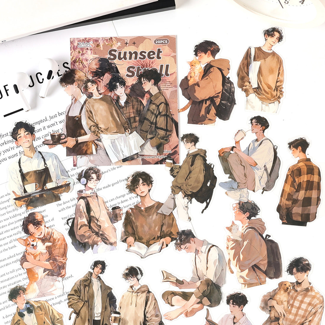 Fashion Character PET Stickers