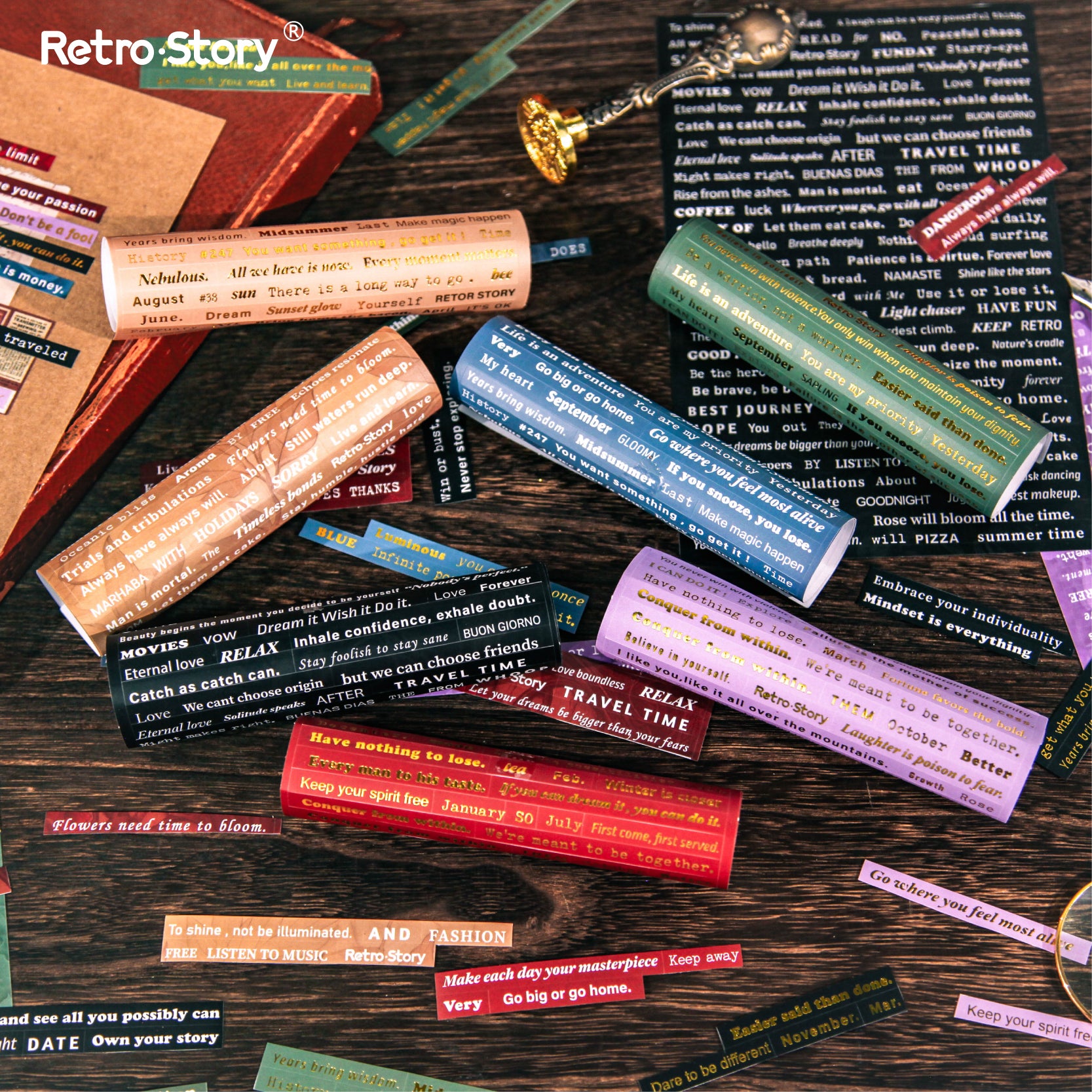 Message Text Stickers For Journaling and scrapbooking